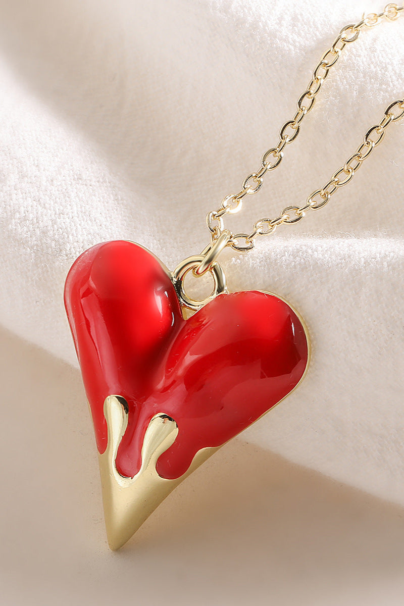 Teardrop Heart Pendant Necklace
