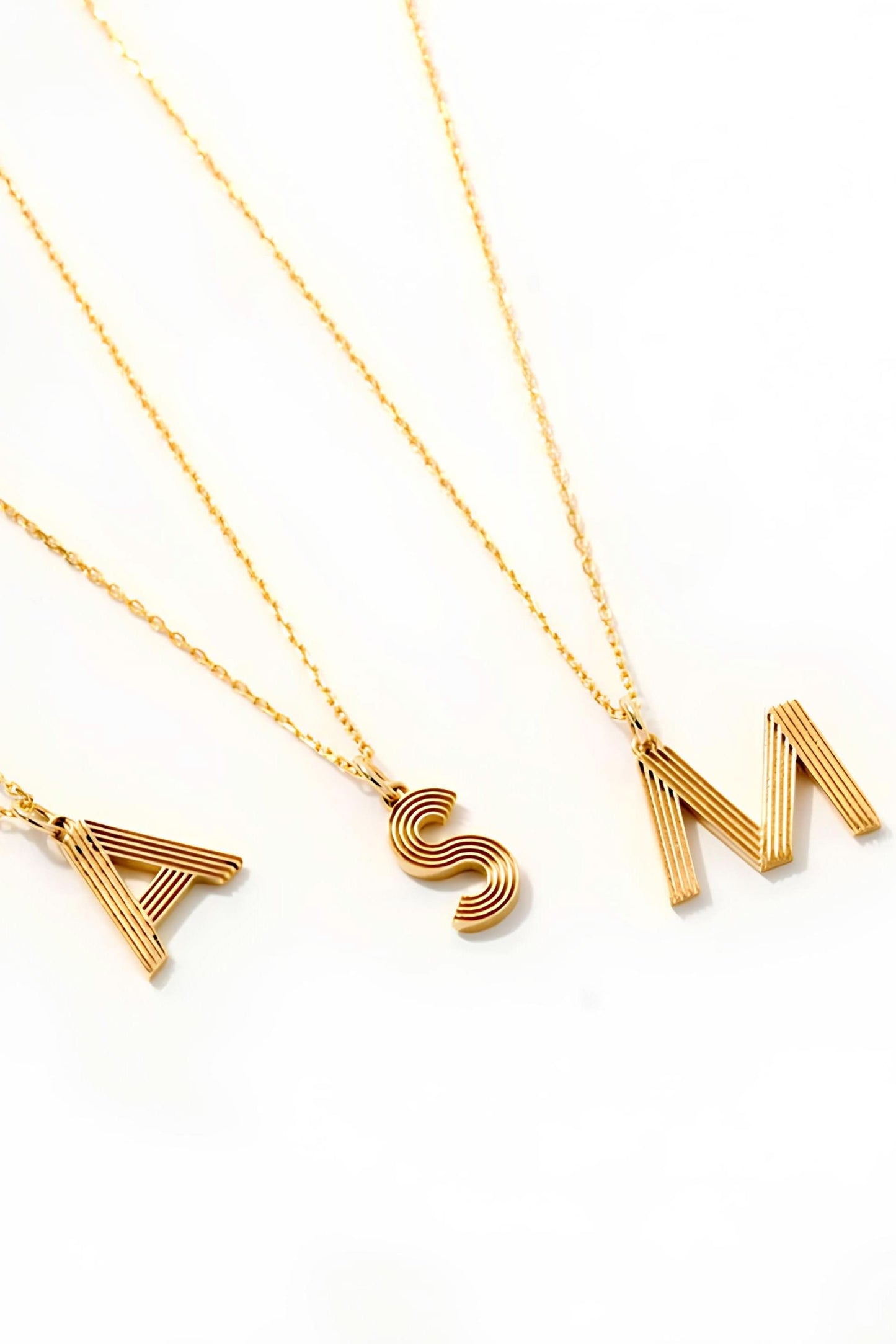 Textured Initial Necklace