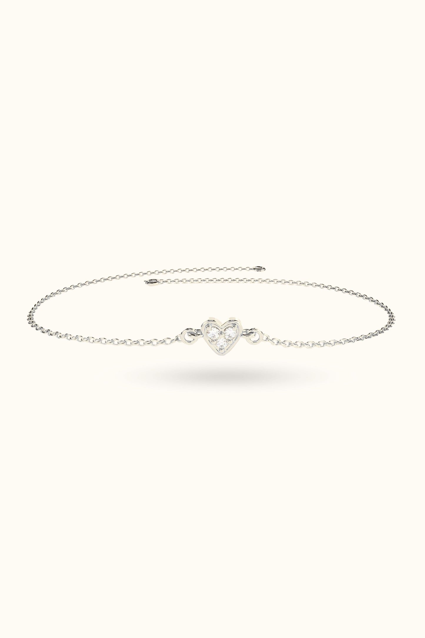 Tiny Diamond Heart Bracelet