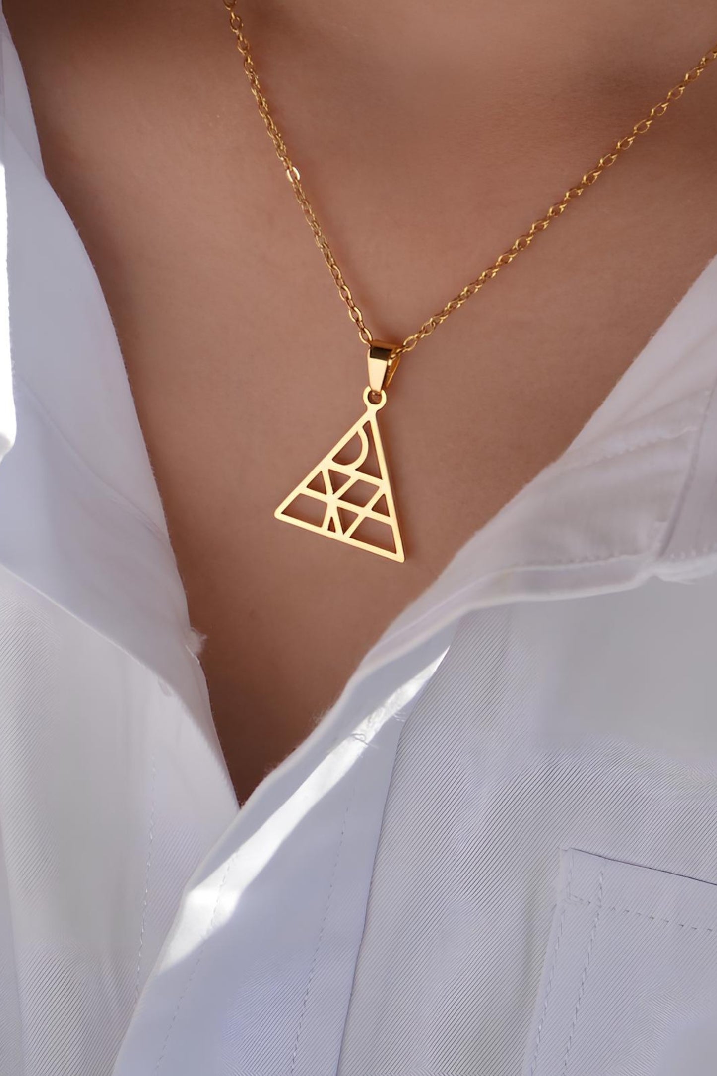 Triangle Monogram Name Jewerly