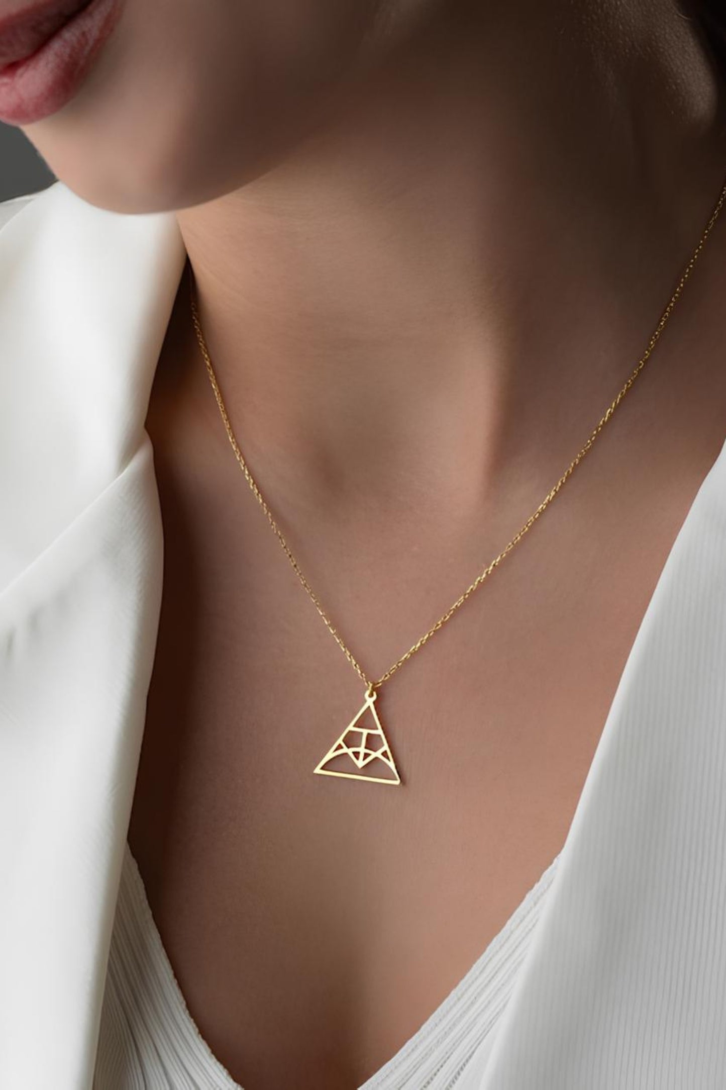 Triangle Monogram Name Jewerly