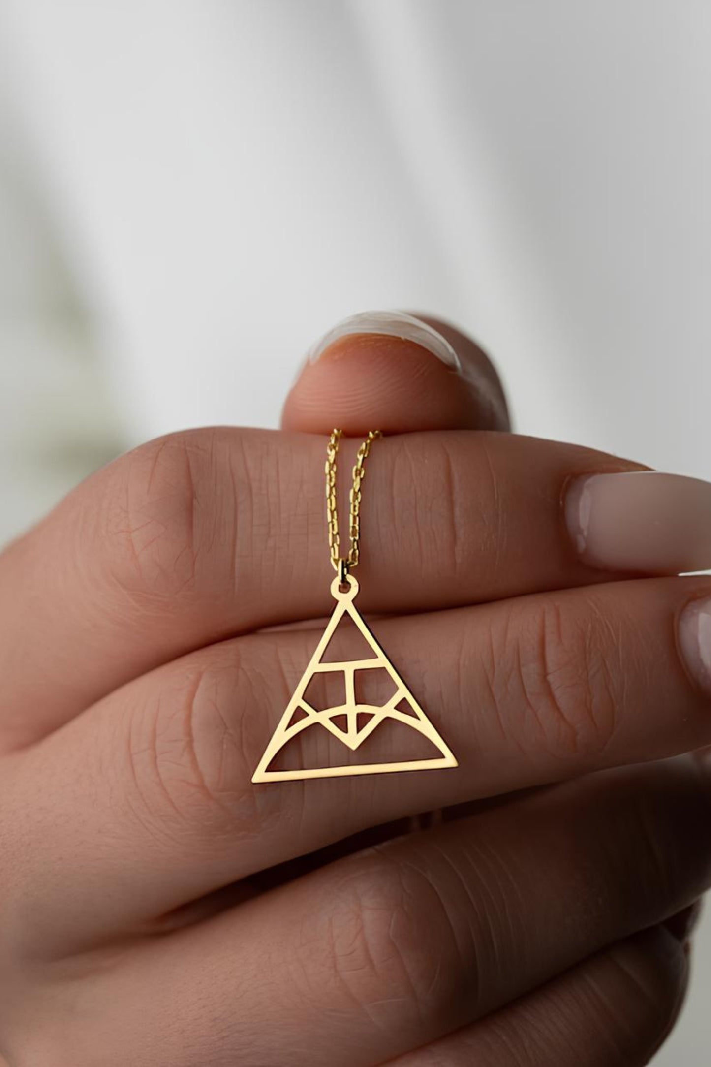 Triangle Monogram Name Jewerly