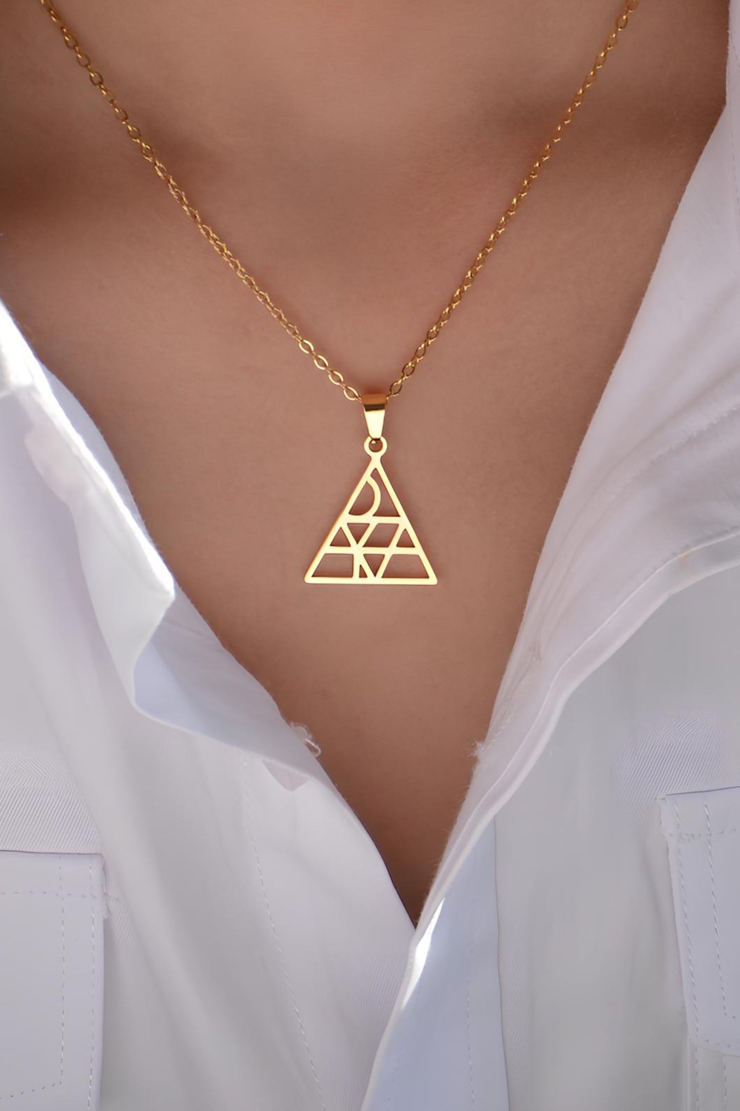 Triangle Monogram Name Jewerly