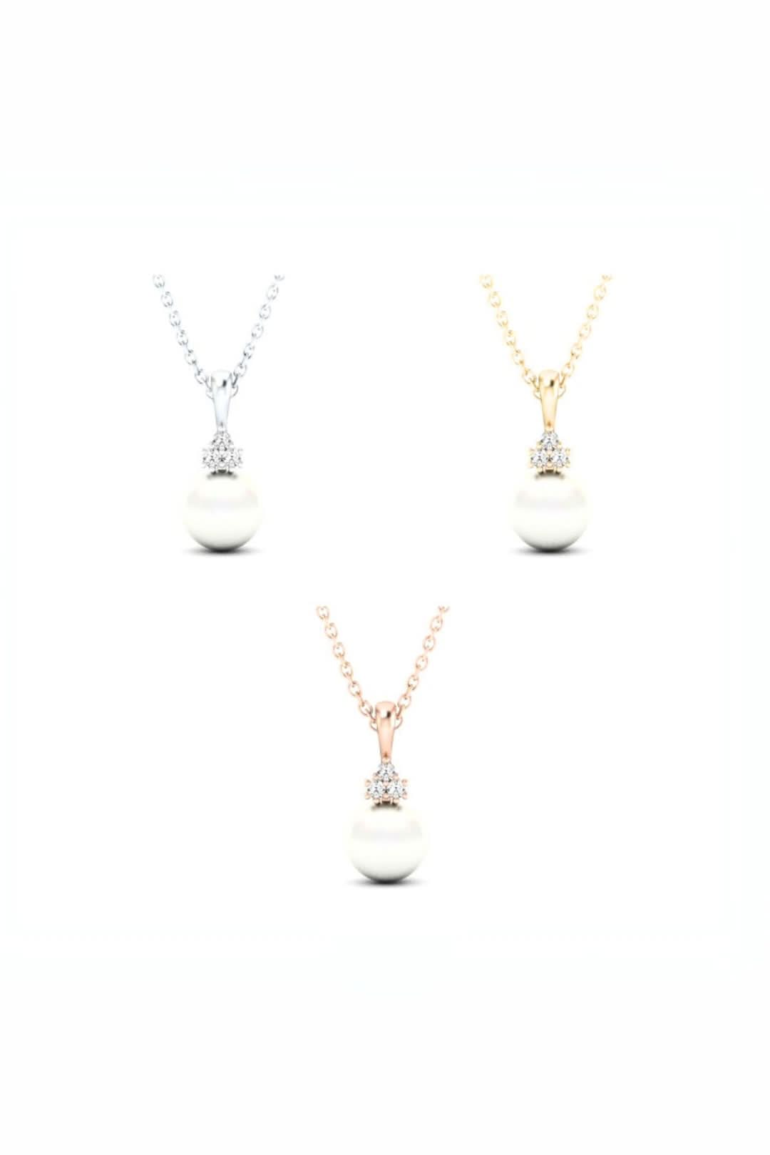 Diamond and Pearl Necklace