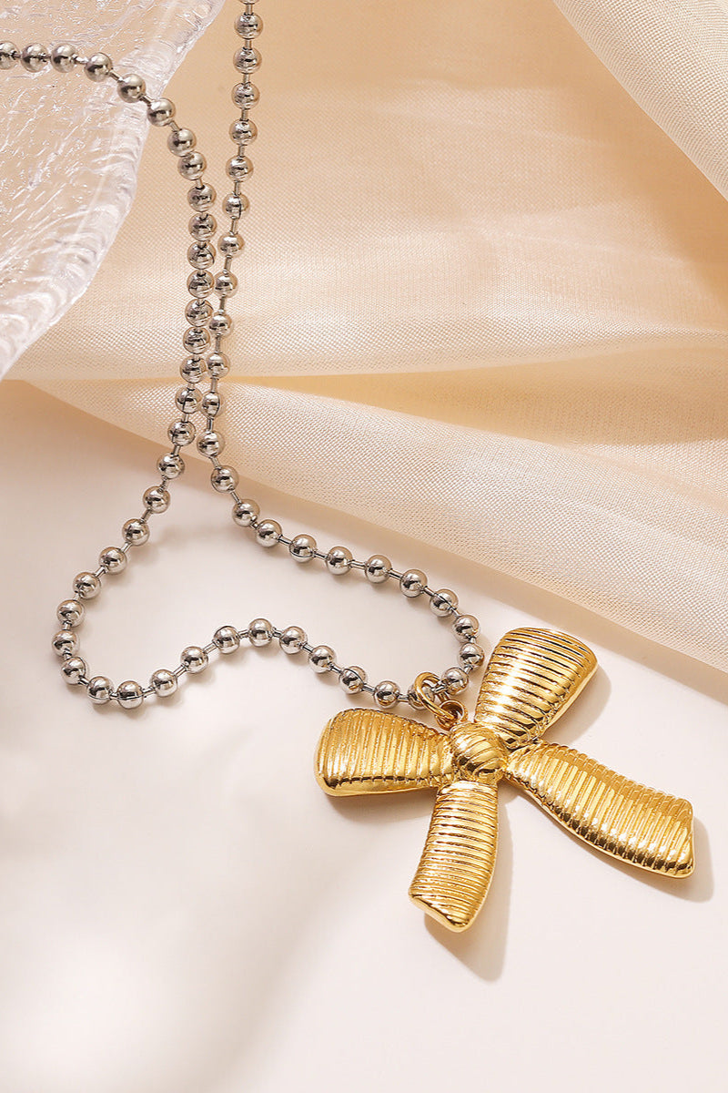 Vintage Bow Pendant Necklace
