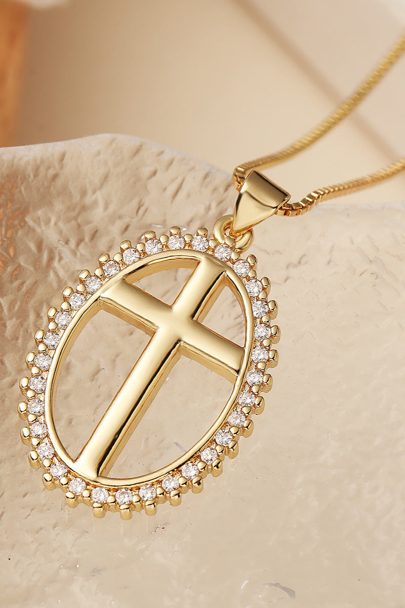 Vintage Cross Diamond Pendant