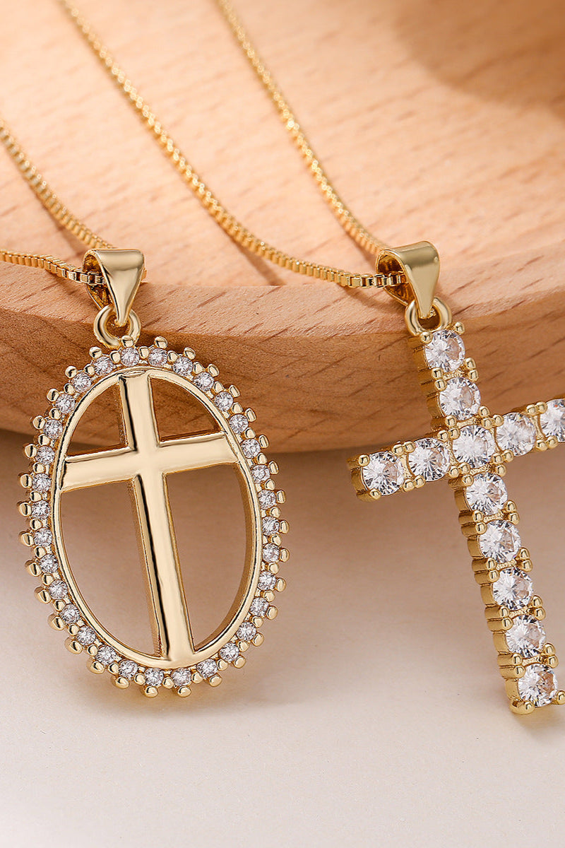 Vintage Cross Diamond Pendant