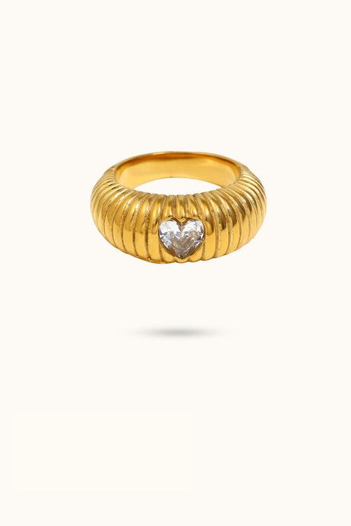 Vintage Ring Series Hairband Heart Diamond