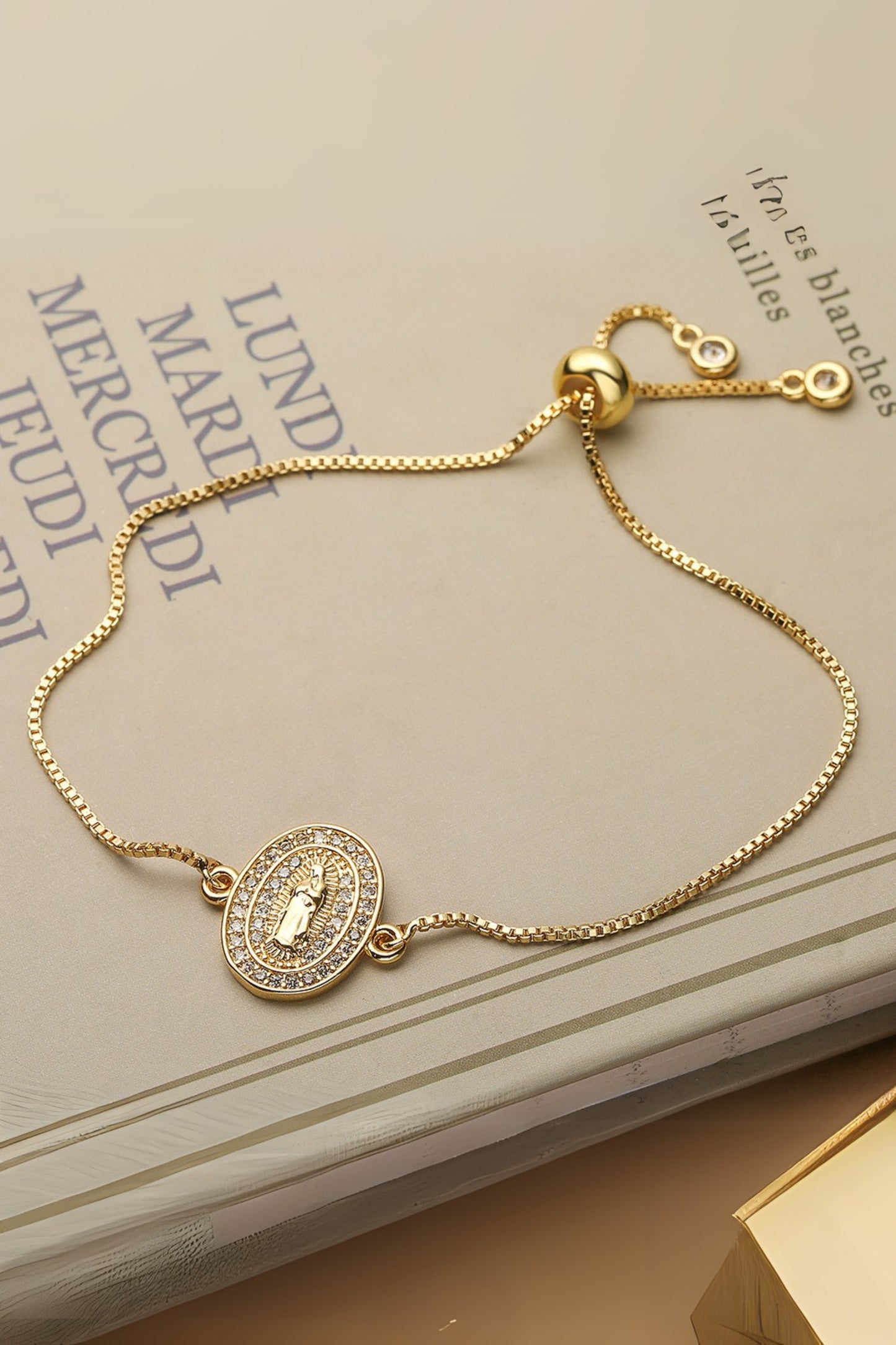 Virgin Mary Zirconia Bracelet