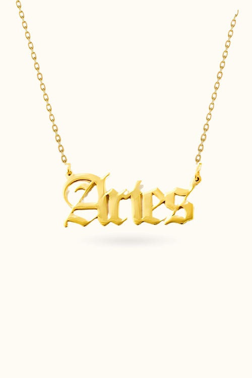 Zodiac Astrology Name Necklace