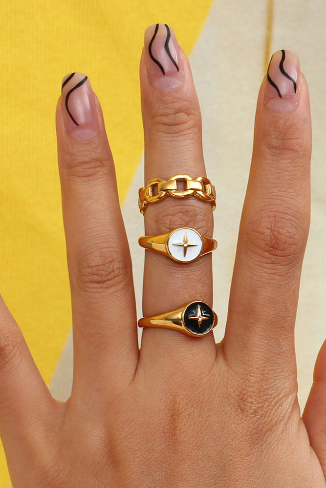 Colorful North Star Ring