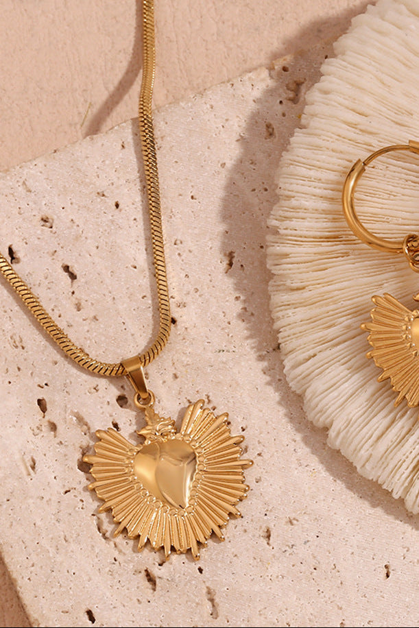Radiant heart pendant necklace