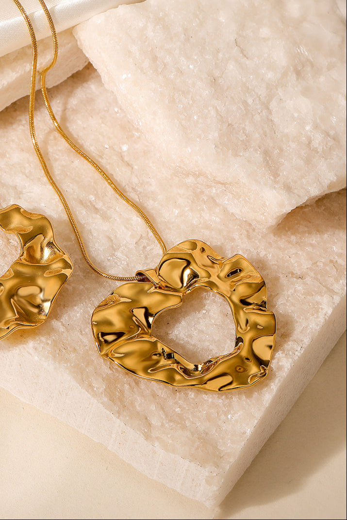 Wave Heart Pendant Necklace