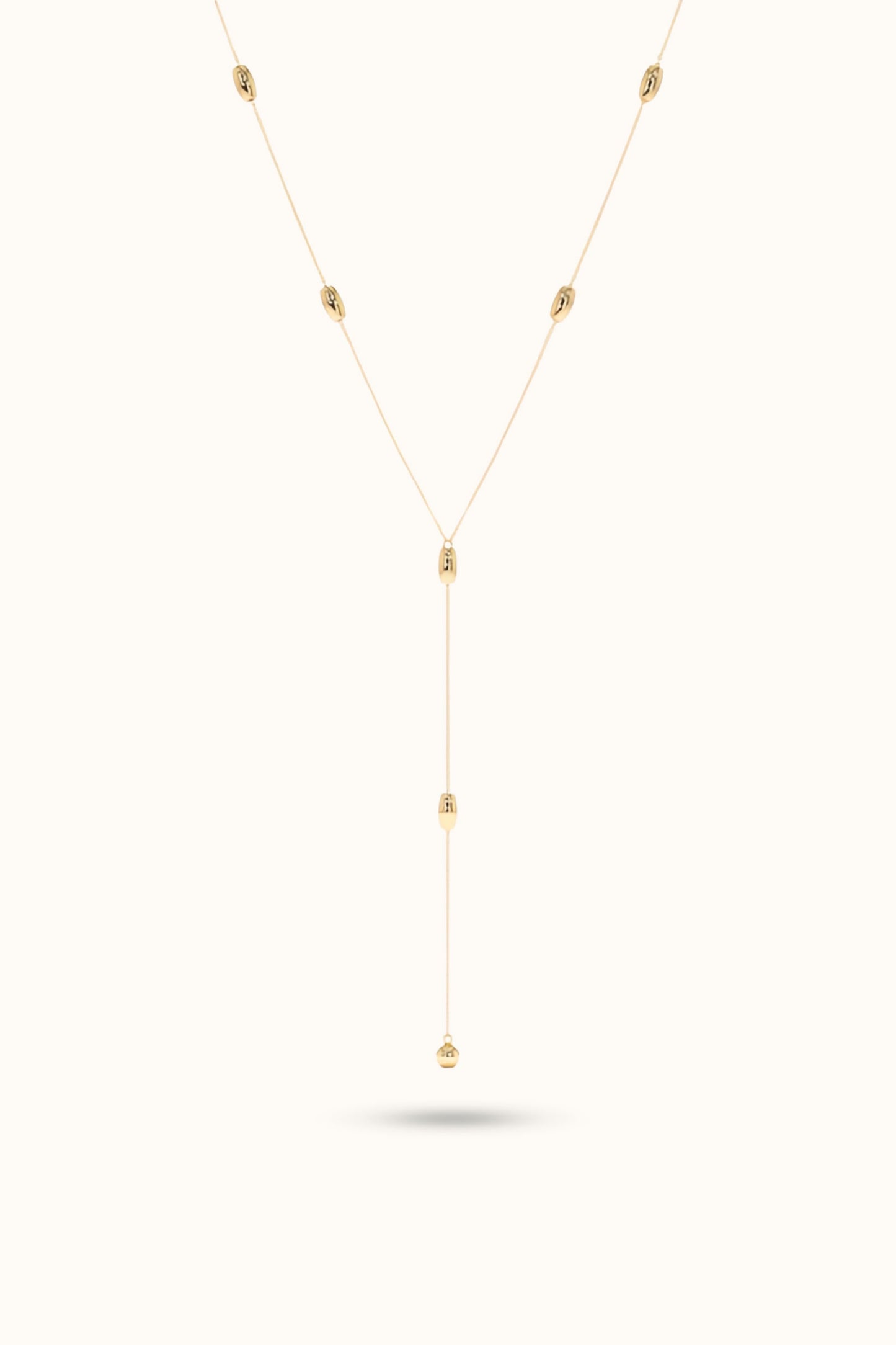Beaded Lariat Necklace Chain Necklace