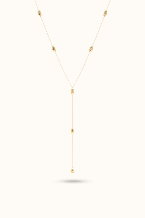 Beaded Lariat Necklace Chain Necklace