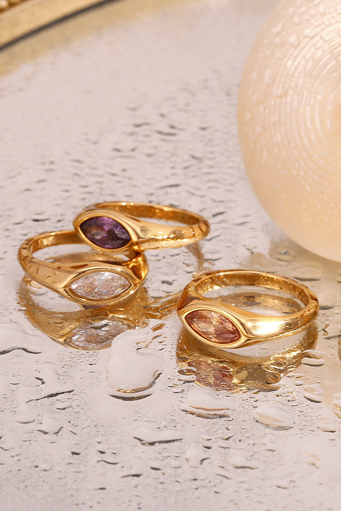 Marquise Zirconia Signet Ring