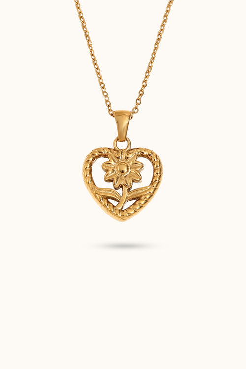 Shell sunflower necklace