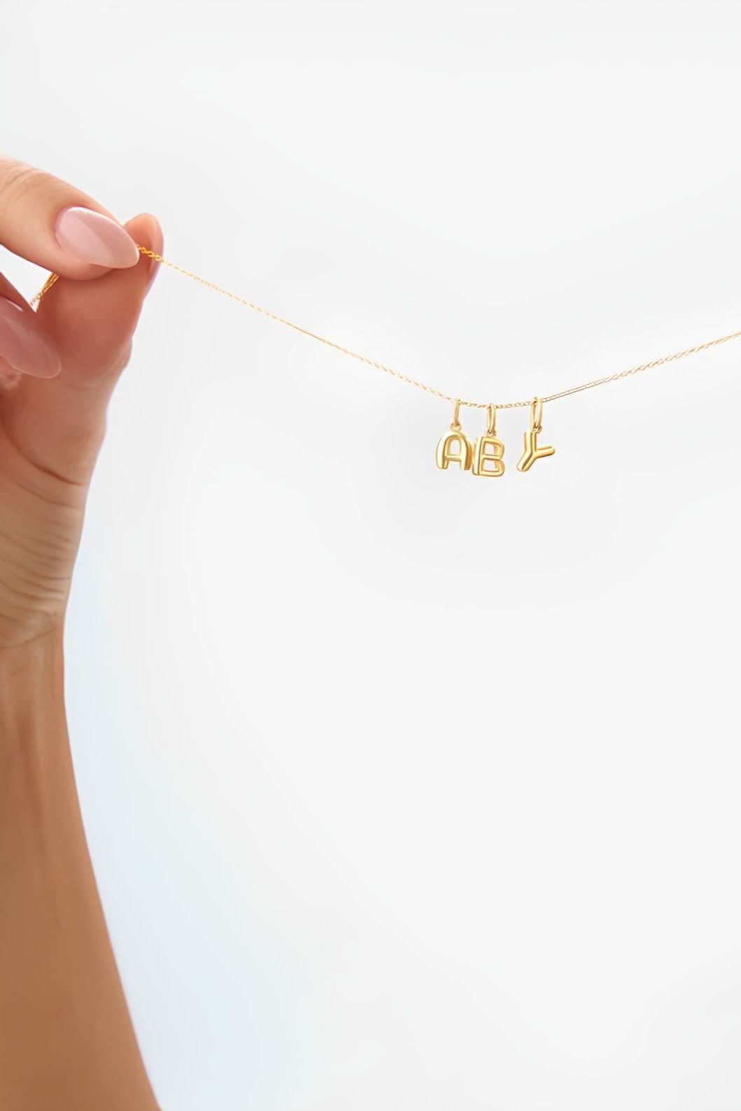 Personalized 3D Letter Necklace