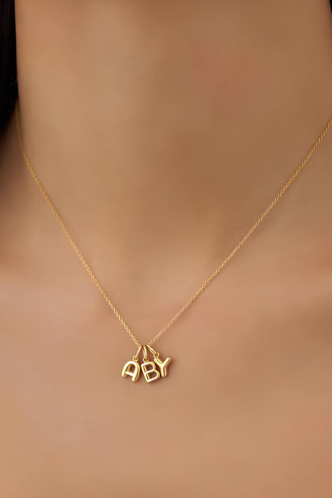 Personalized 3D Letter Necklace