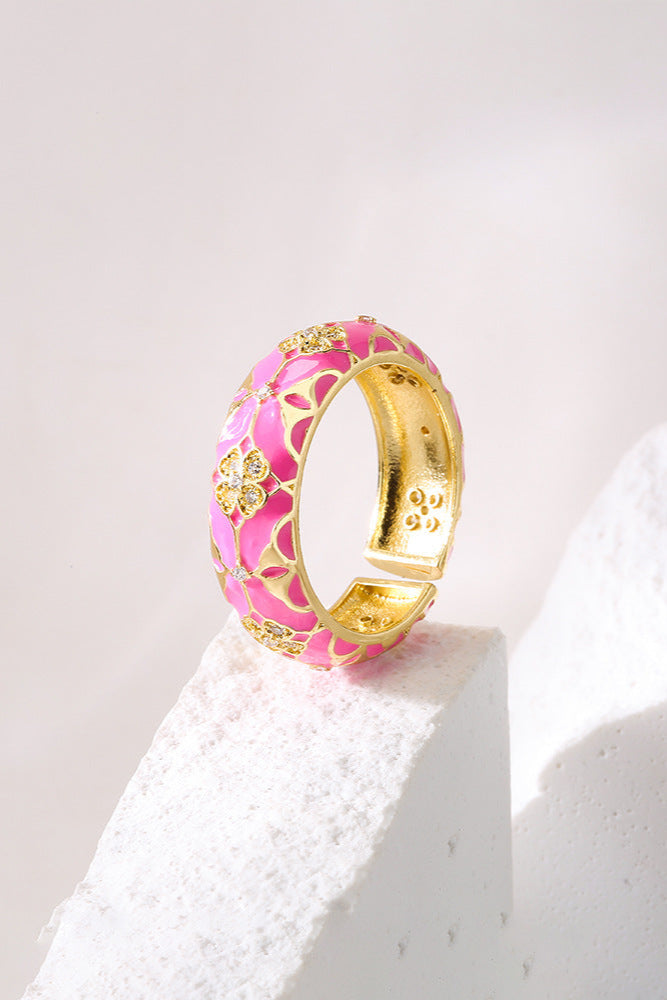 Bohemian Retro Geometric Open Ring