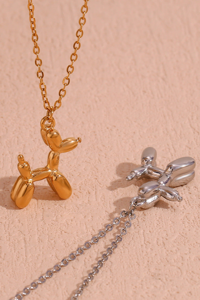 Balloon Puppy Pendant Necklace