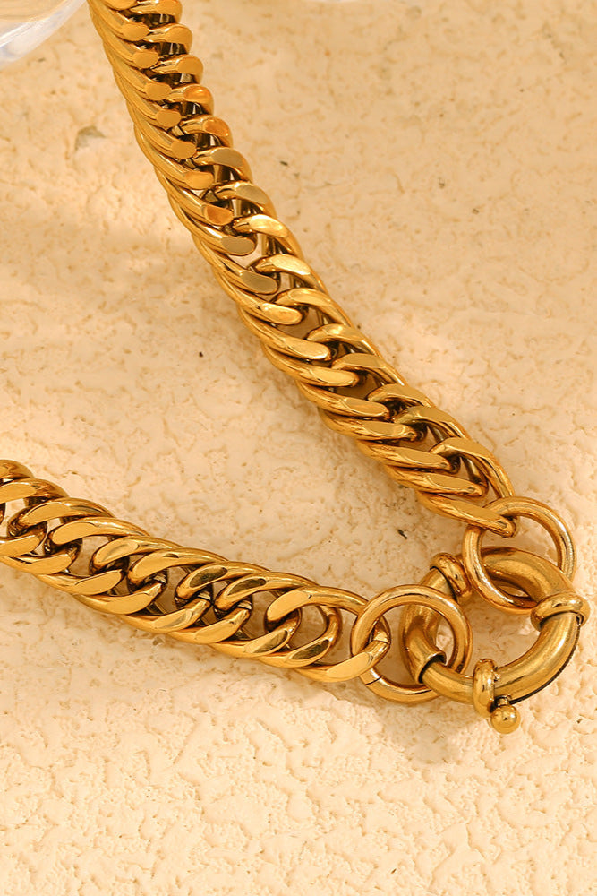Hip-hop Bold Cuban Link Chain with OT Clasp Necklace