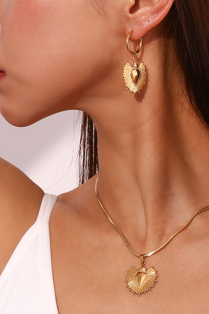 Radiant heart pendant necklace