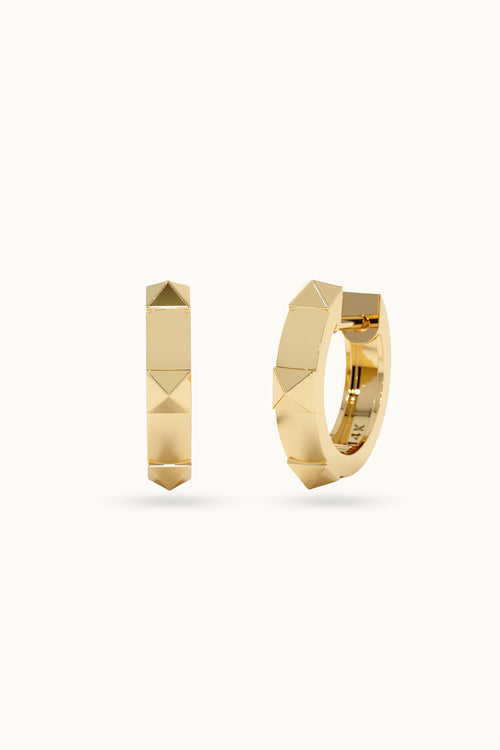 14k Gold Spike Earring