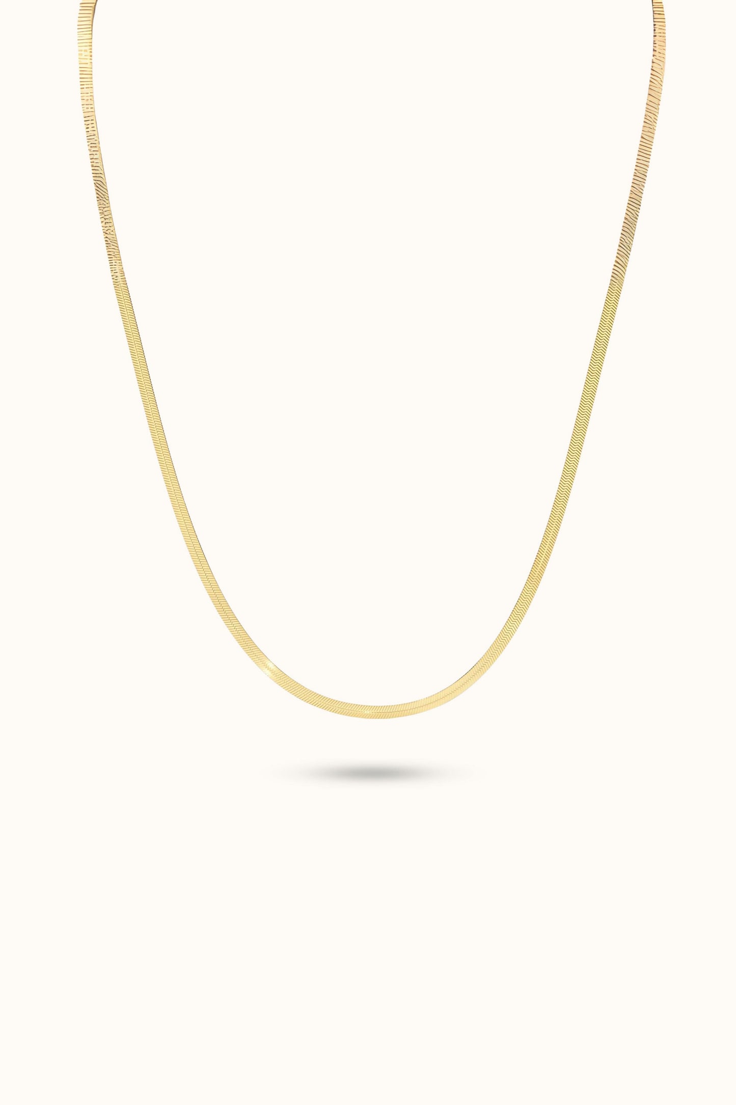 14K Herringbone Chain Necklace