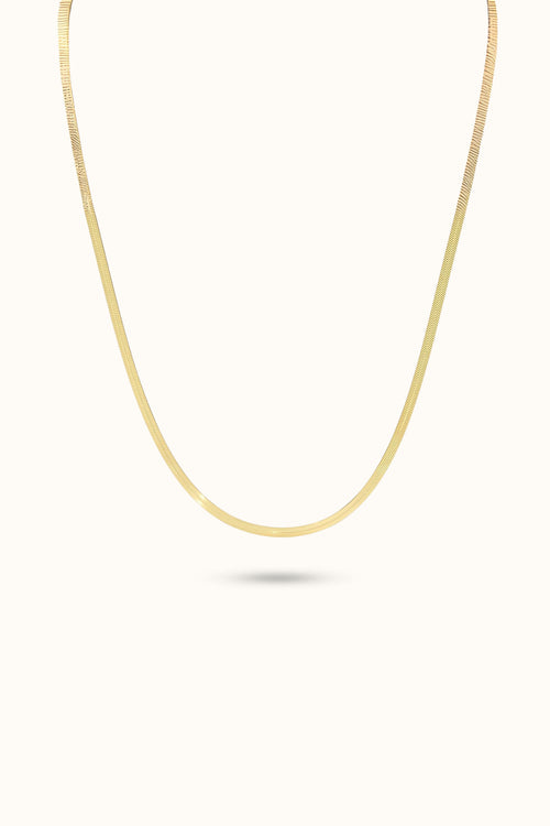 14K Herringbone Chain Necklace