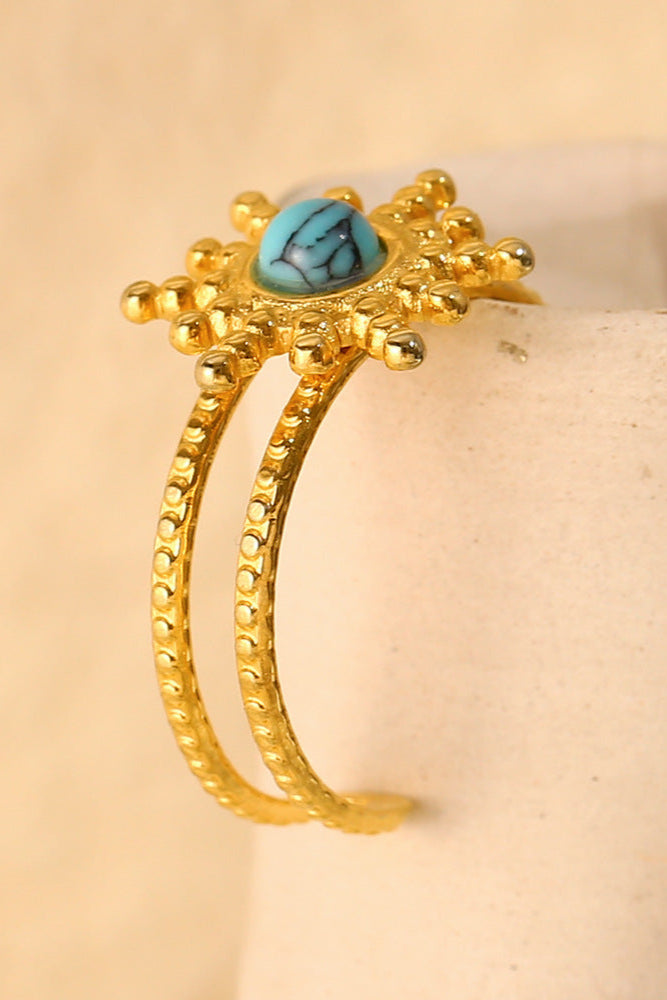Sun Natural Turquoise Ring
