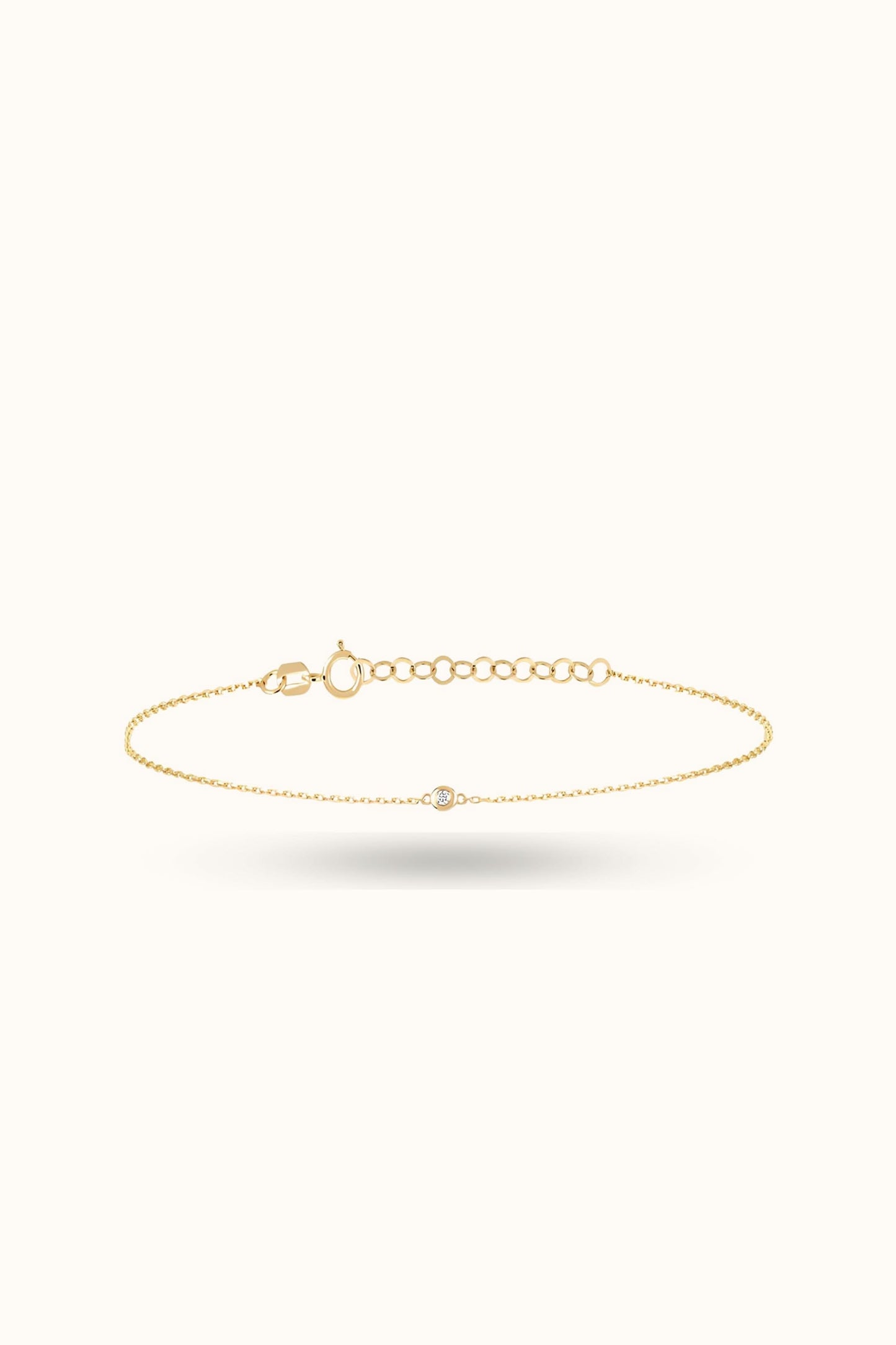 Genuine Diamond Bezel Bracelet