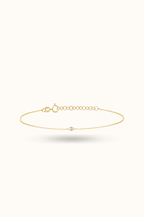 Genuine Diamond Bezel Bracelet