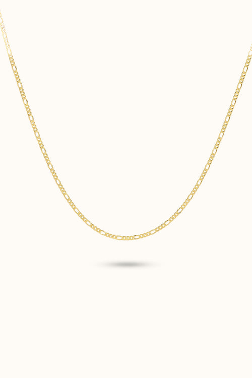 14K Gold Figaro Chain Necklace