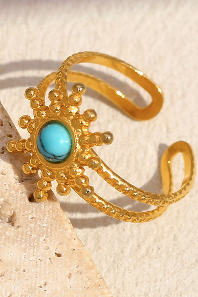 Sun Natural Turquoise Ring