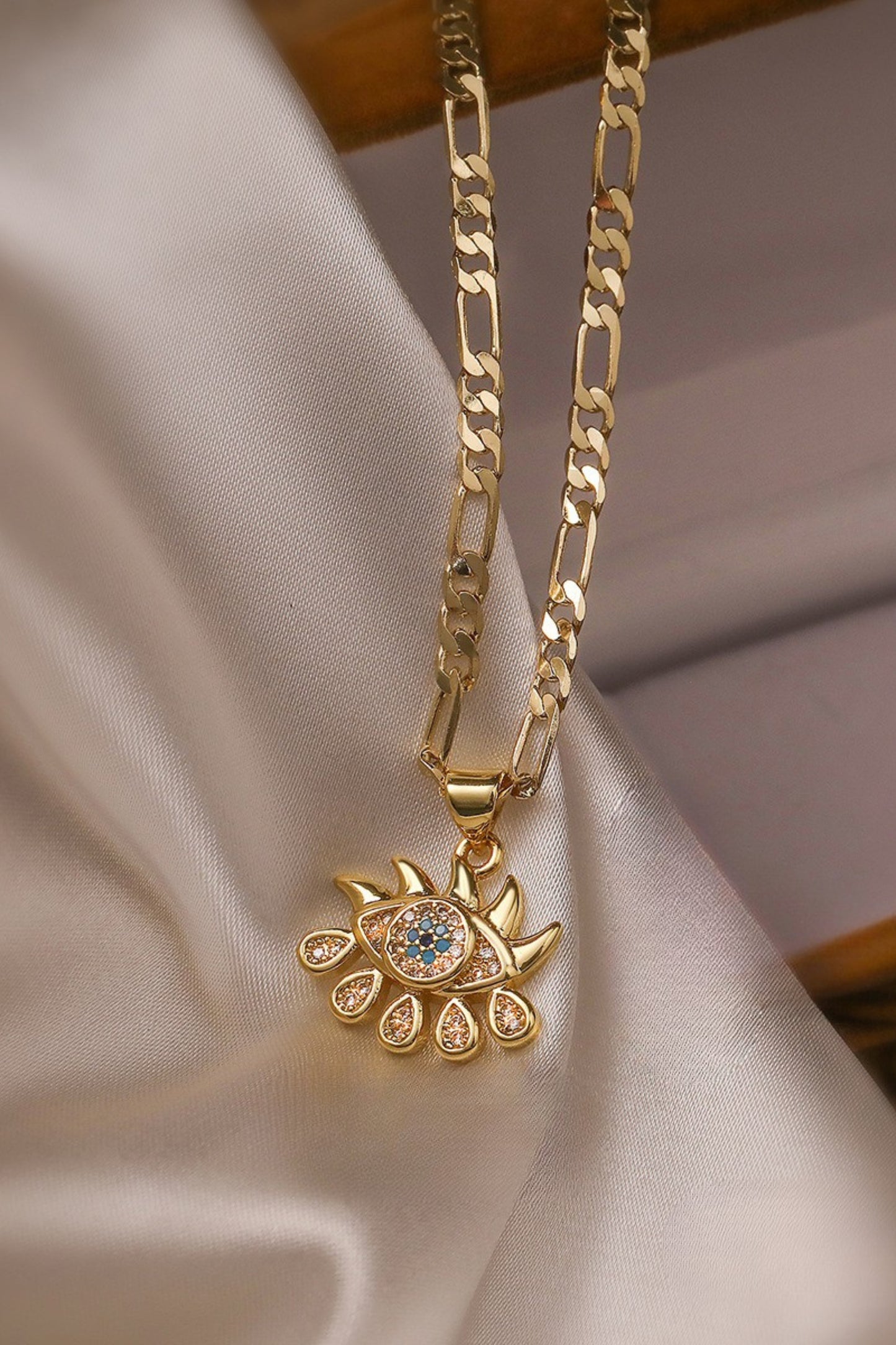 All-Seeing Eye Teardrop Pendant Necklace
