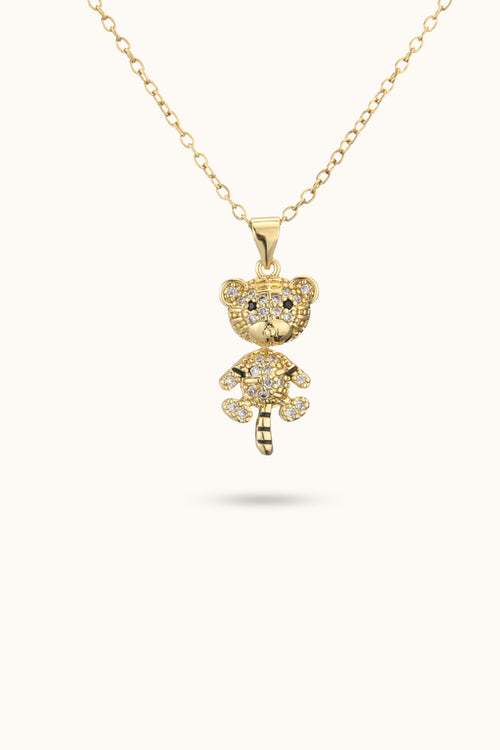 Bear Pendant Diamend animal necklace
