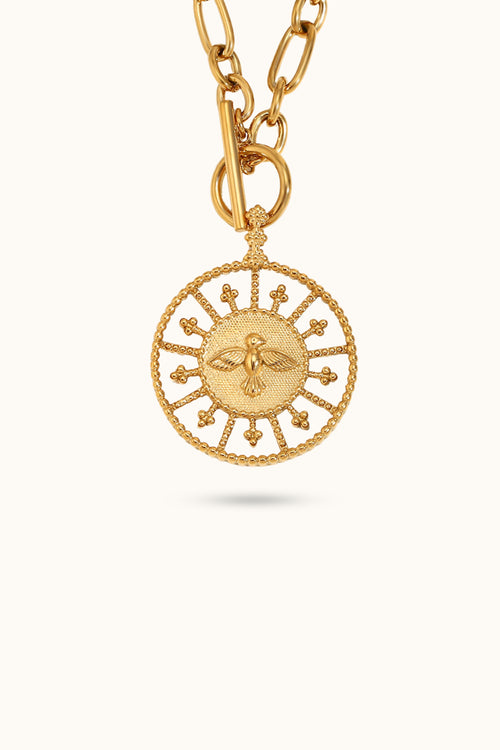 Bird totem pendant ot buckle necklace