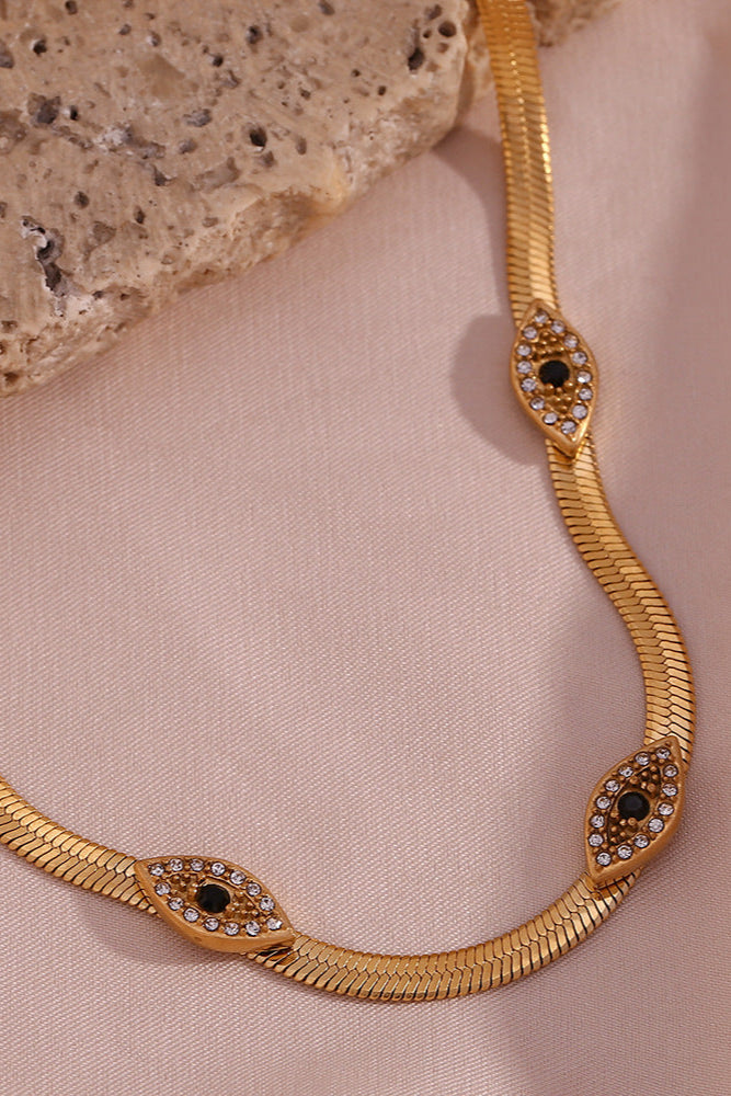 Black - eyed Blade Chain Seeing Eye Necklace