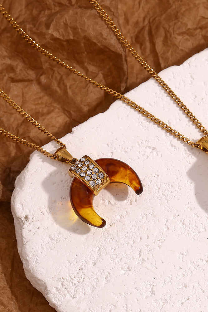 Bullhorn Diamond Pendant Necklace