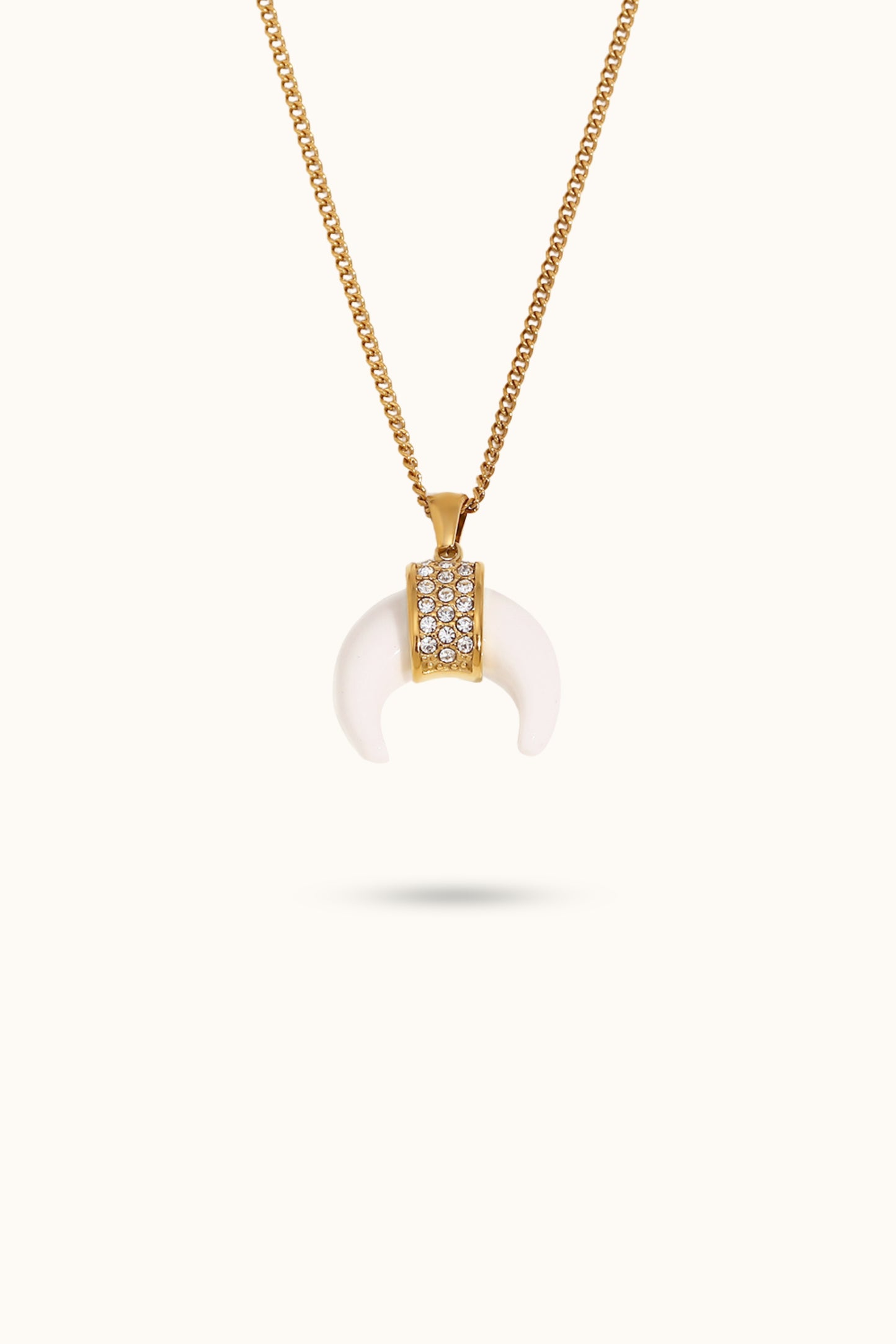 Bullhorn Diamond Pendant Necklace