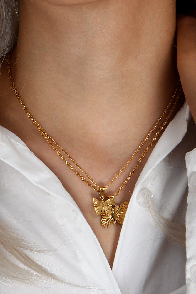 Moth Pendant Necklace