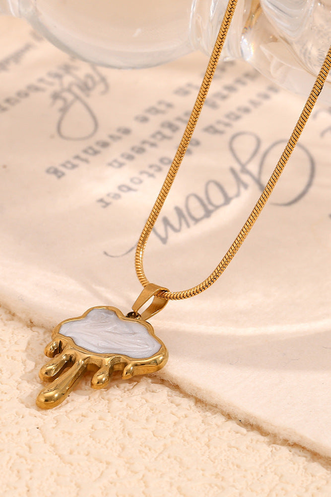 Cloud Tassel Pearl Pendant Necklace