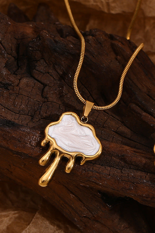Cloud Tassel Pearl Pendant Necklace