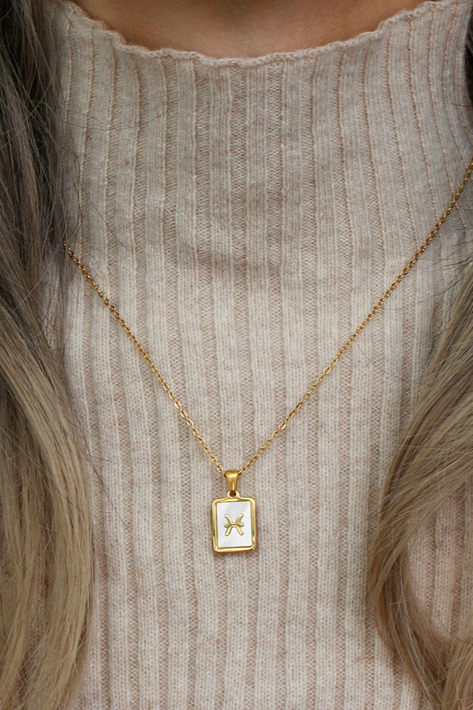 Constellation shell pendant necklace
