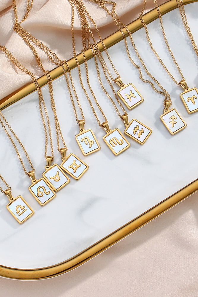 Constellation shell pendant necklace