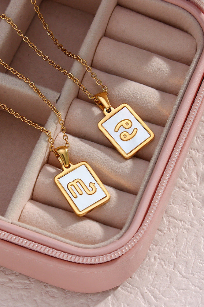 Constellation shell pendant necklace