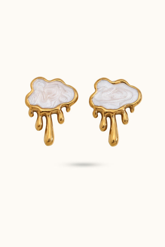 Cloud Tassel Pearl Pendant Earring