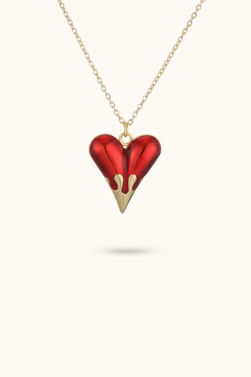 Teardrop Heart Pendant Necklace
