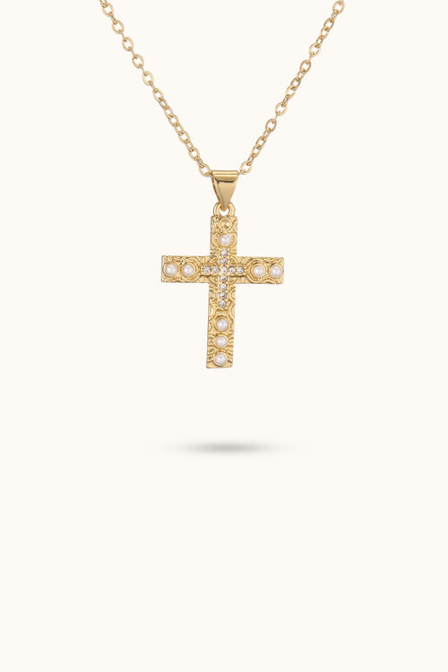 Diamond Cross in Cross Necklace